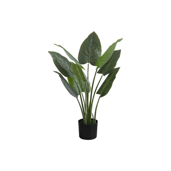 Black Green 37-Inch Indoor Faux Fake Floor Potted Decorative Artificial Plant, image 1